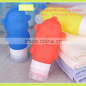 Make From Food Grade Silicone Approved By Air Cute Orangutan Shape Mini Shampoo Bottle thumbnail-6