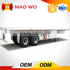 Factory Direct Hot Sale 20ft 40ft 3 Axle Flatbed Semi Trailer thumbnail-4
