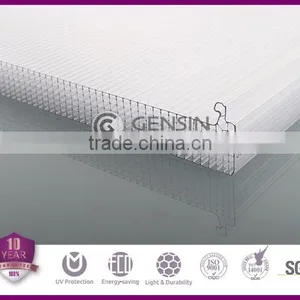 U Shaped Mutiwall Hollow Polycarbonate Sheets 8-wall Layers 16-20-25-30mm Thickness For Roofing Skylight thumbnail-3