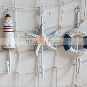 CY077 Mediterranean Style Decorative Wall Hanging Tag Hook Decorative Wall Hanging Tag Fish Animal Seashell Hanging Tag thumbnail-2