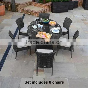 2017 Sigma UV Resistant Weatherproof Plastic Rarran Glass Top Model Dining Table thumbnail-1
