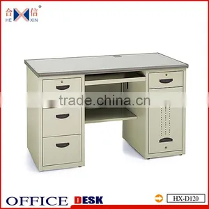Steel Wood Computer Desk Office Desk Table With CPU Holder thumbnail-1