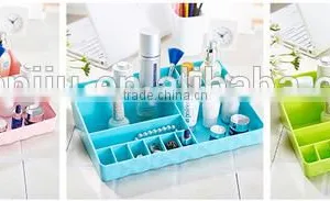 Wholesale Stock Small Order Desktop 15 Lattices Cosmetic Plastic Storage Box thumbnail-6