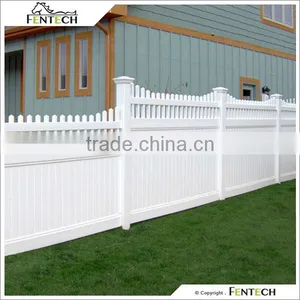 Fentech White Picket Top Vinyl Economic Garden Fence thumbnail-1