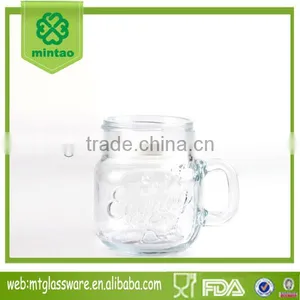 9.5oz Small Mini Glass Clear Mason Jar thumbnail-1