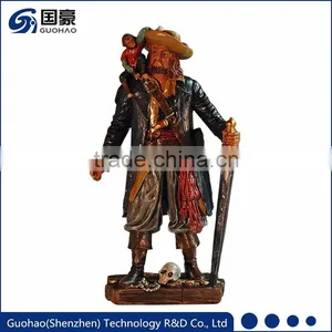 Mediterranean Table Decor Caribbean Pirates Sculpture thumbnail-1