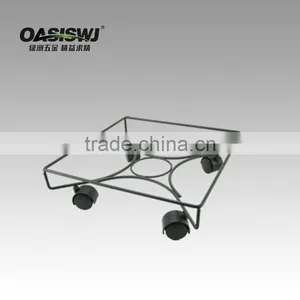 Indoor Removable Metal Wire Flower Shelf With 4 Wheels /garden Display Shelf thumbnail-1