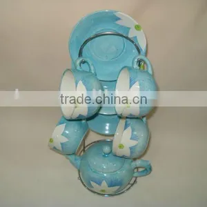 9pcs Porcelain Coffee Cup Set thumbnail-1