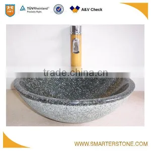 China Black Granite Round Art Basin for Bathroom thumbnail-1