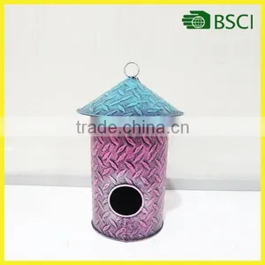 YS14232 Metal Decorative Bird House Handicraft for Garden Decoration thumbnail-1