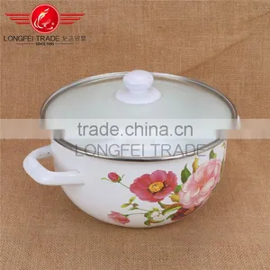 Luxurious Enamel / Ceramic Kitchenware European Cookware Pot With Hollow Handle thumbnail-1