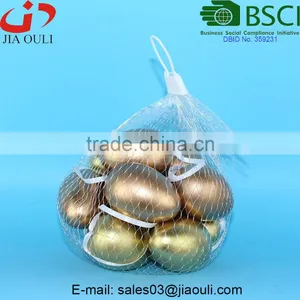 BSCI Audit Factory Cheap Easter Decorations Plastic Eggs, Golden Plastic Eggs thumbnail-3
