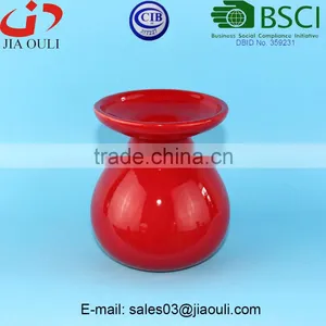 Glazed Red Ceramic Vase Centerpieces for Wedding Table thumbnail-2