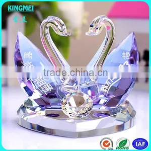 Hot Sale Crystal Animals & Crystal Swan Model & Purple Crystal Wedding Gift thumbnail-5