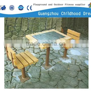 (HD-19501)Wooden 2 Seat Bench With Chess Table thumbnail-1