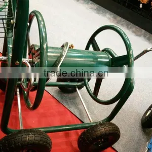 Metal Four Wheel Firm Garden Hose Reel Cart TC4710 thumbnail-5