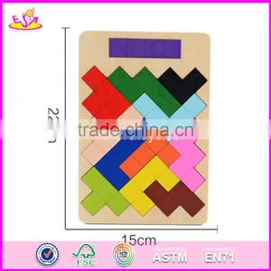 2017 Best Design Classic Building Toys Wooden Tetris Game for Kids Education W14A169 thumbnail-6