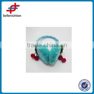 Blue Dot Pattern Earmuff With Cherry thumbnail-1