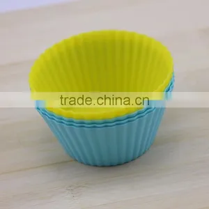 Yellow Fashion Design Silicone Cupcake Cups Mold thumbnail-3
