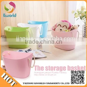 Dirty Unique Plastic Laundry Basket,colored Plastic Laundry Basket for Home thumbnail-1