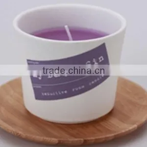 5"*5" Bamboo Round Dish for Candle thumbnail-1