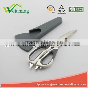 WCSC543 Soft Grip Scissors Heavy Duty Checkered Chef Multifunction Kitchen Scissors Shears With Holder thumbnail-2