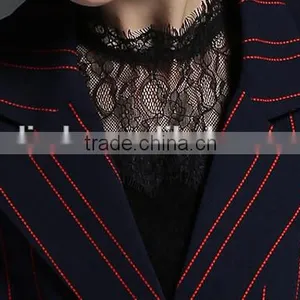 XL-5XL Women Trench Coat Winter New Design Elegant Ladies Double Breasted Striped Trendy Outerwear Classic Swing Coats Plus Size thumbnail-6