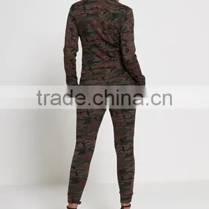 Design Your Own Track Suit Women Slim Fit Microfiber Gym School Uniform Design Tracksuits Loungewear Camo Tracksuit thumbnail-4