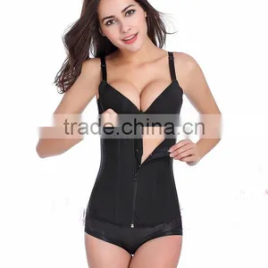2015 Top Sell Women Sexy Elastic Breathable Zipper Slimming Body Shaper Corset thumbnail-6