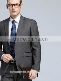 Micro-check Wool 'M Line' 3-Button Suit With Flat Front Pants (SHT1066) thumbnail-2