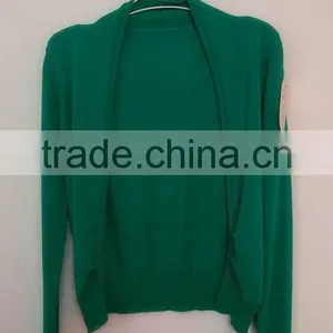 Soft Handmade V-neck Plain Color Cardigan thumbnail-1