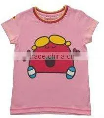 2012 Fashion Kids Wholesale Children Funny Carton Printing Preshrun Cotton Fashion Designs Round Neck Tee Shirt China thumbnail-1