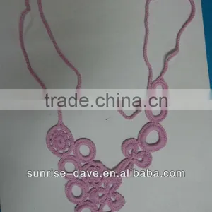 Wholesale 100% Cotton Crochet Lace Trim Blouse Patch for Collar thumbnail-1