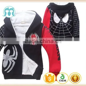Chinese Winter Coat Children Boy Spider-Man Clothing Boy Winter Jacket Children Wool Coat for Baby thumbnail-1