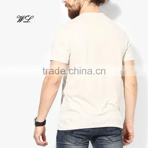Men Fitted Blank Bulk 2017 Wholesale Knit T-shirts Stylish Plain T-shirt thumbnail-2
