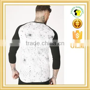 New Design Printing t Shirt 3/4 Raglan Sleeves T-shirts Oem Clothing Men thumbnail-2