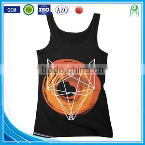 China Wholesale Custom Printing 100 Cotton Bulk Ladies Sports Tank Top thumbnail-1