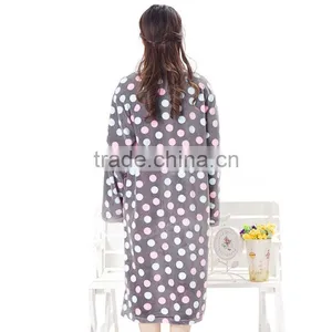 Sexy Coral Floral Robe for Women thumbnail-2