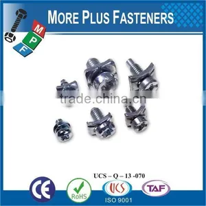 Taiwan Stainless Steel Copper Brass Aluminum Square Washer Hex Head Sem Screw thumbnail-3