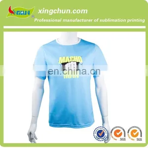 Hot Sale Simple Design 100% Polyester Wholesale Customize Dye Sublimation Printing T Shirts thumbnail-1
