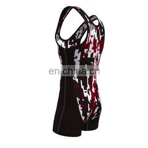 Custom Sublimation Youth Cool Wrestling Singlets thumbnail-3