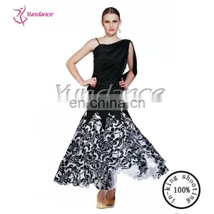 AB028 Black And White Long Sexy Aqua Ballroom Dance Wear UK thumbnail-1