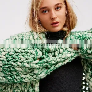 100% Merino Handmade Oversized Sweater Coat thumbnail-1