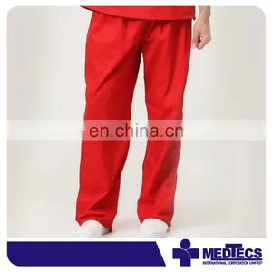 Women Solid Black Pocket Elastic Waist Nurse Scrub Pants thumbnail-6