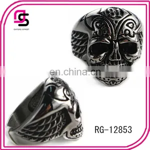 2014 Fashion Stainless Steel Jewelry With Skull Rings Design thumbnail-1