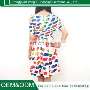 2015 Summer Short Sleeved Silk Skirt Cultivate One's Morality Dress thumbnail-5