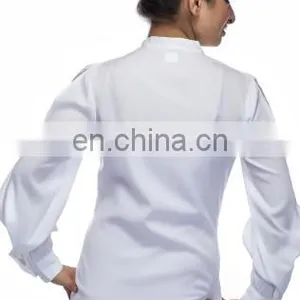 Blusas Femininas New Design Hot Summer Latest Stylish Sexy Sleeve Collar Neck Ivory Polyester Crepe Blouse Top For Ladies Women thumbnail-4