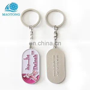 Cheap Custom Made High End Metal Keychain Keyrings High Quality Embossed Key Chain Mnaker thumbnail-4