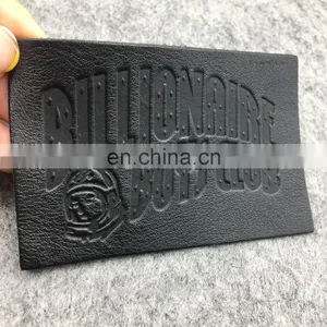 Washable Embossed Fake Leather Tags Labels thumbnail-1