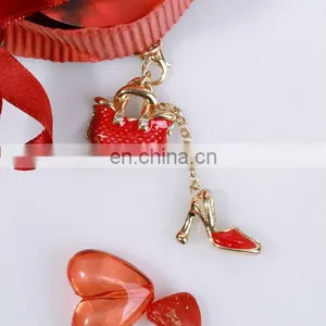 FASHION RED GIFT BAX SHAPED SHOE ACCESSORIE HIGH HEEL CRYSTAL thumbnail-1